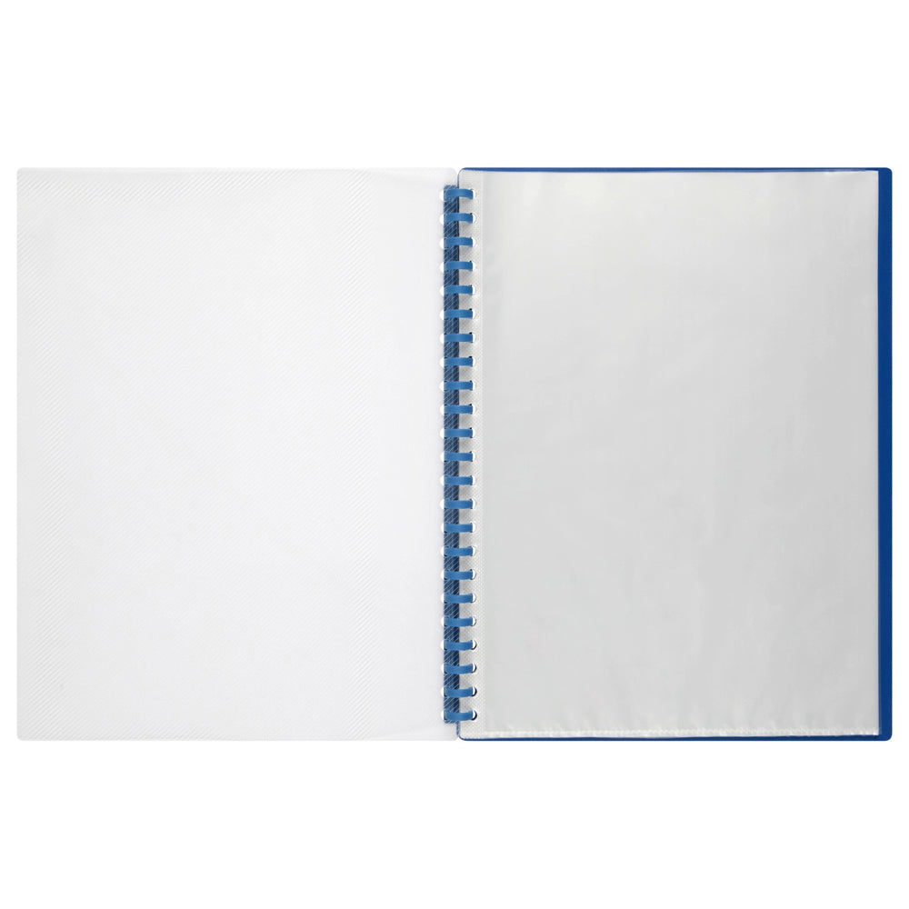 2007201-marbig-20-pocket-a4-refillable-display-book-clear-front-blue