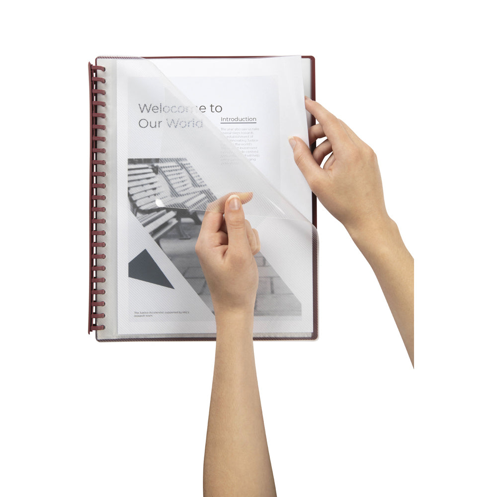 2007203-marbig-20-pocket-a4-refillable-display-book-clear-front-maroon