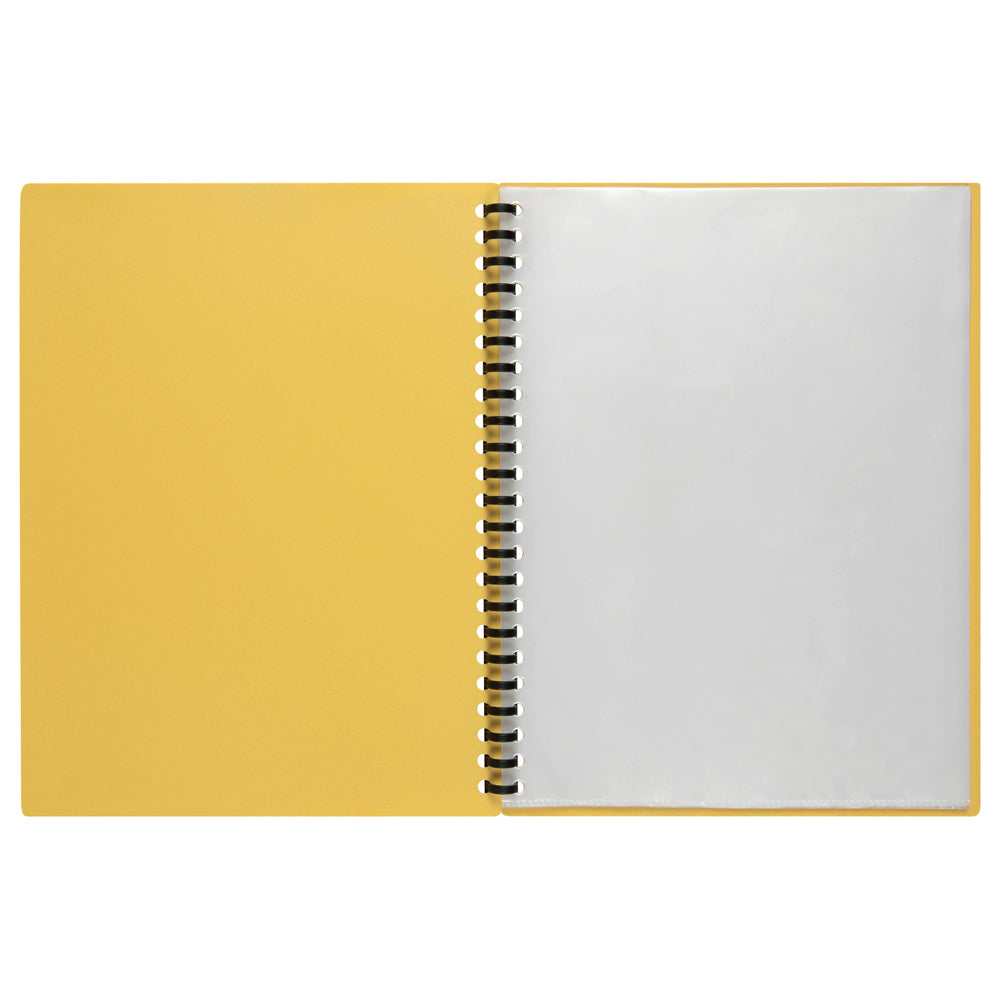 2007405-marbig-40-pocket-a4-refillable-document-display-book-yellow