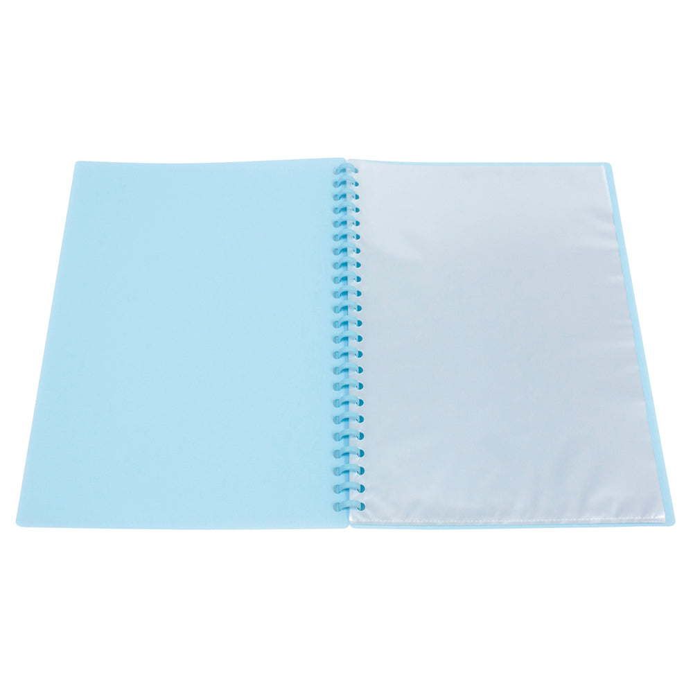 2008601-marbig-20-pocket-a4-refillable-display-book-w-insert-cover-blue