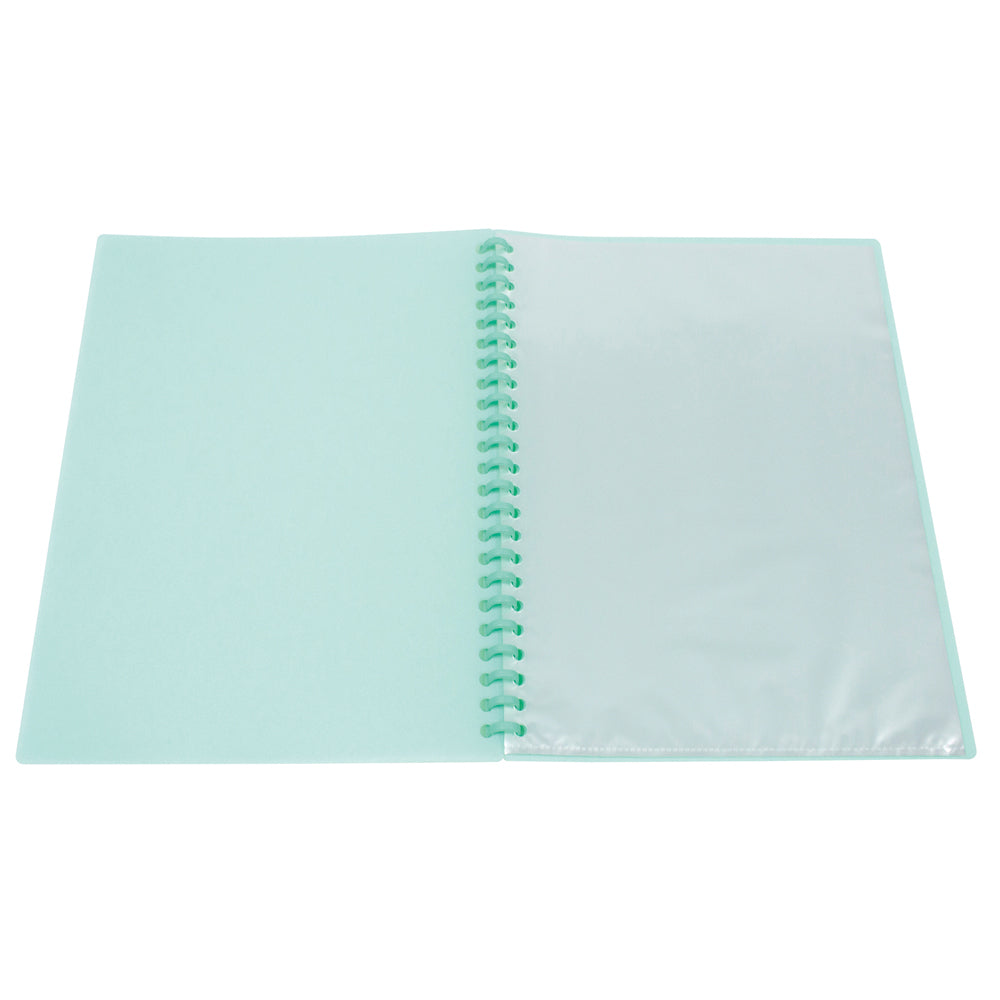 2008604-marbig-20-pocket-a4-refillable-display-book-w-insert-cover-green