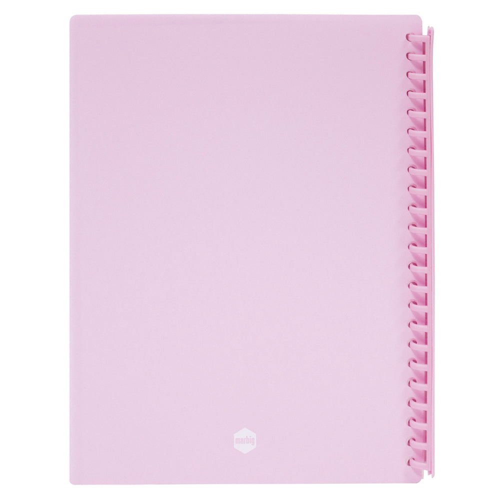 2008609-marbig-20-pocket-a4-refillable-display-book-w-insert-cover-pink