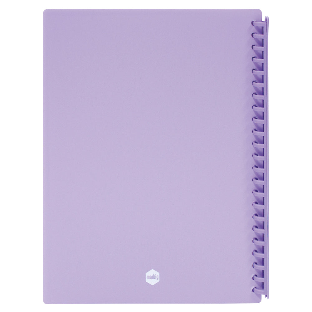 2008619-marbig-20-pocket-a4-refillable-display-book-w-insert-cover-purple