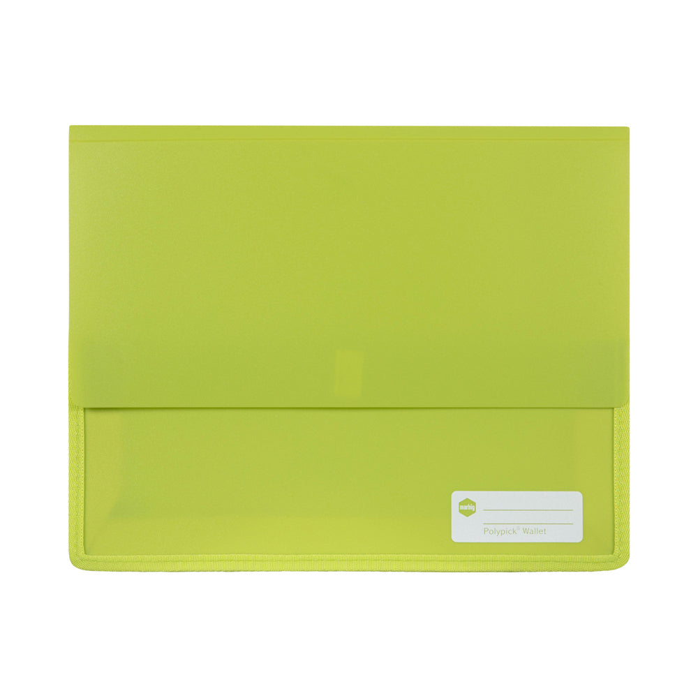 2011504-marbig-wallet-a4-heavy-duty-polypick-document-sleeve-lime