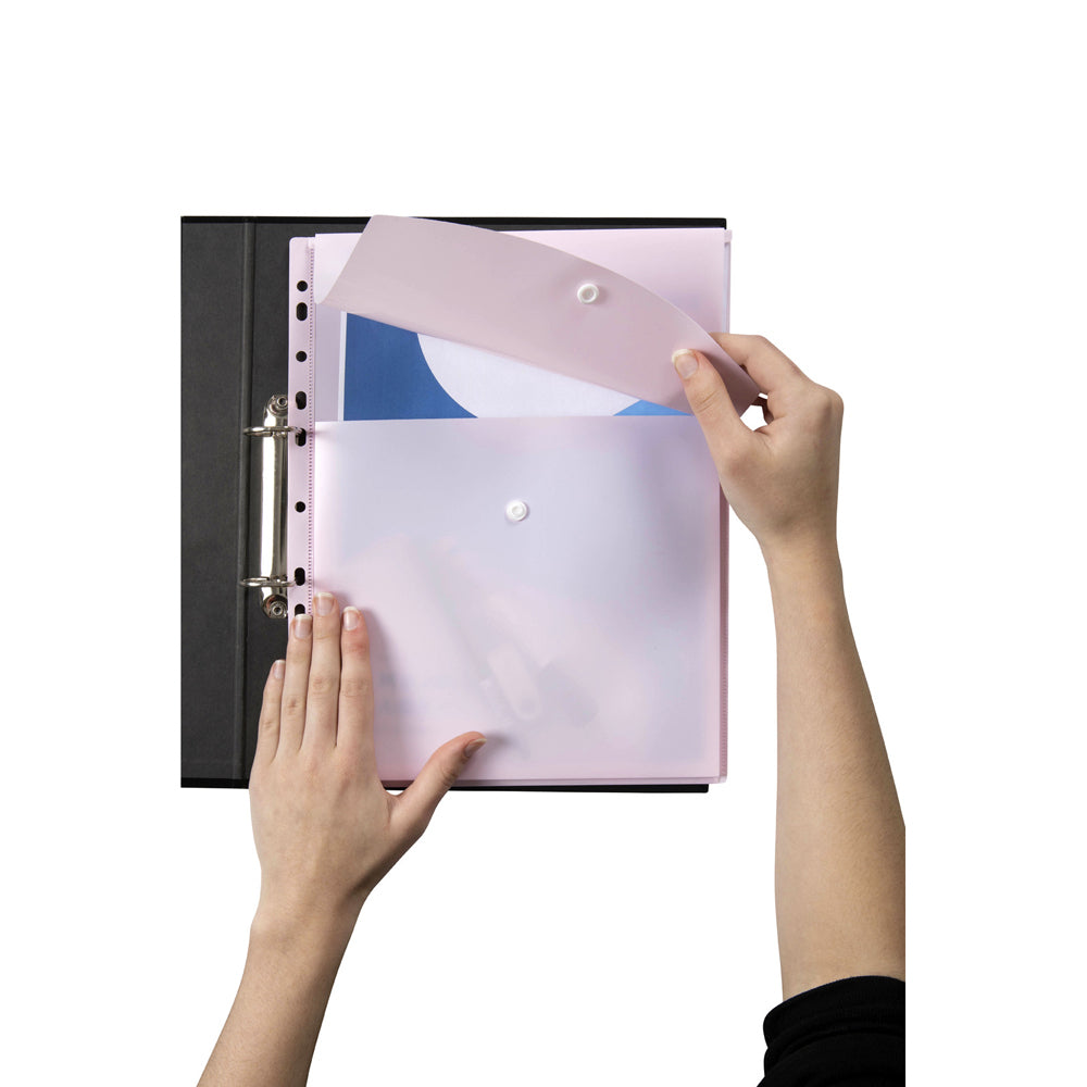 2025893-marbig-pastel-top-open-a4-ring-binder-wallet-pocket-sleeve-pink