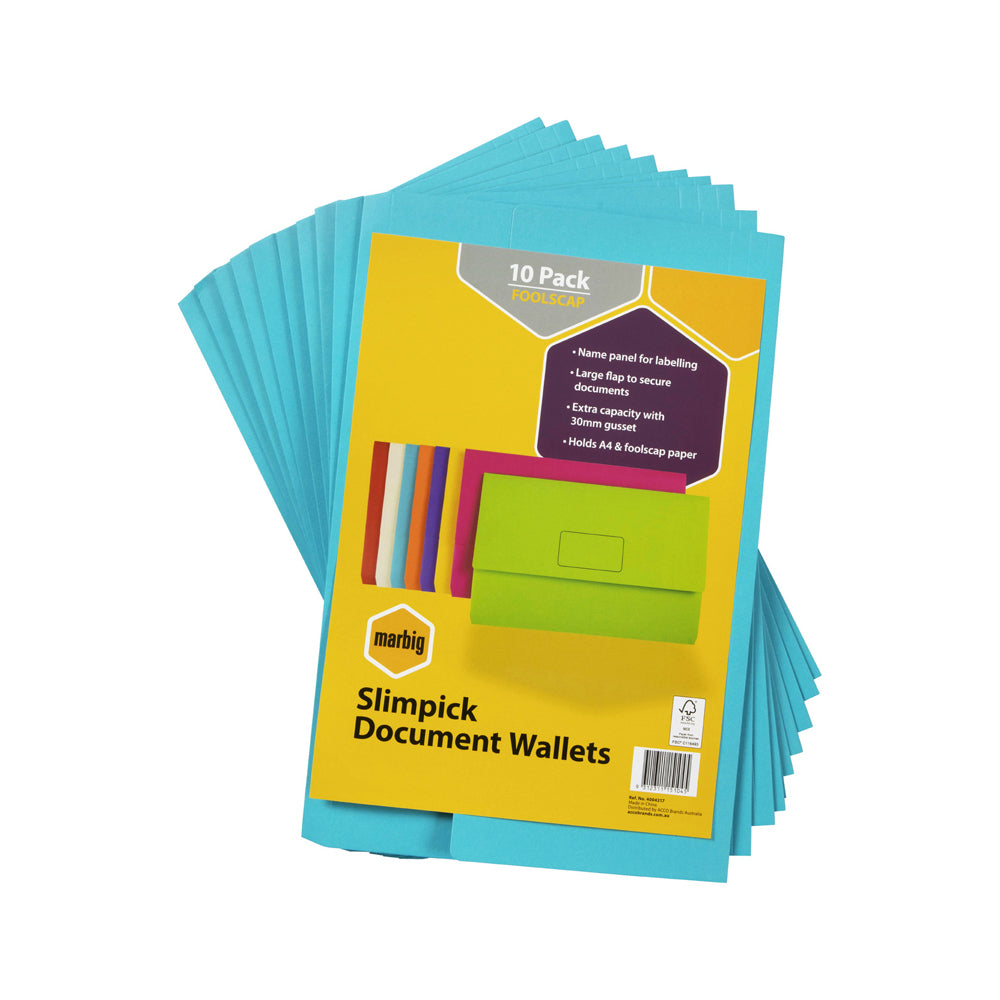 4004317-10pc-marbig-brights-slimpick-foolscap-document-wallet-blue