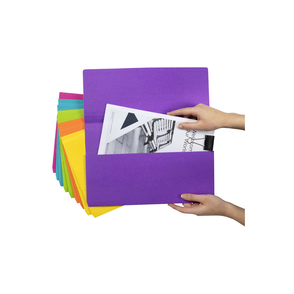 4004399-10pc-marbig-brights-slimpick-foolscap-document-wallet-assorted