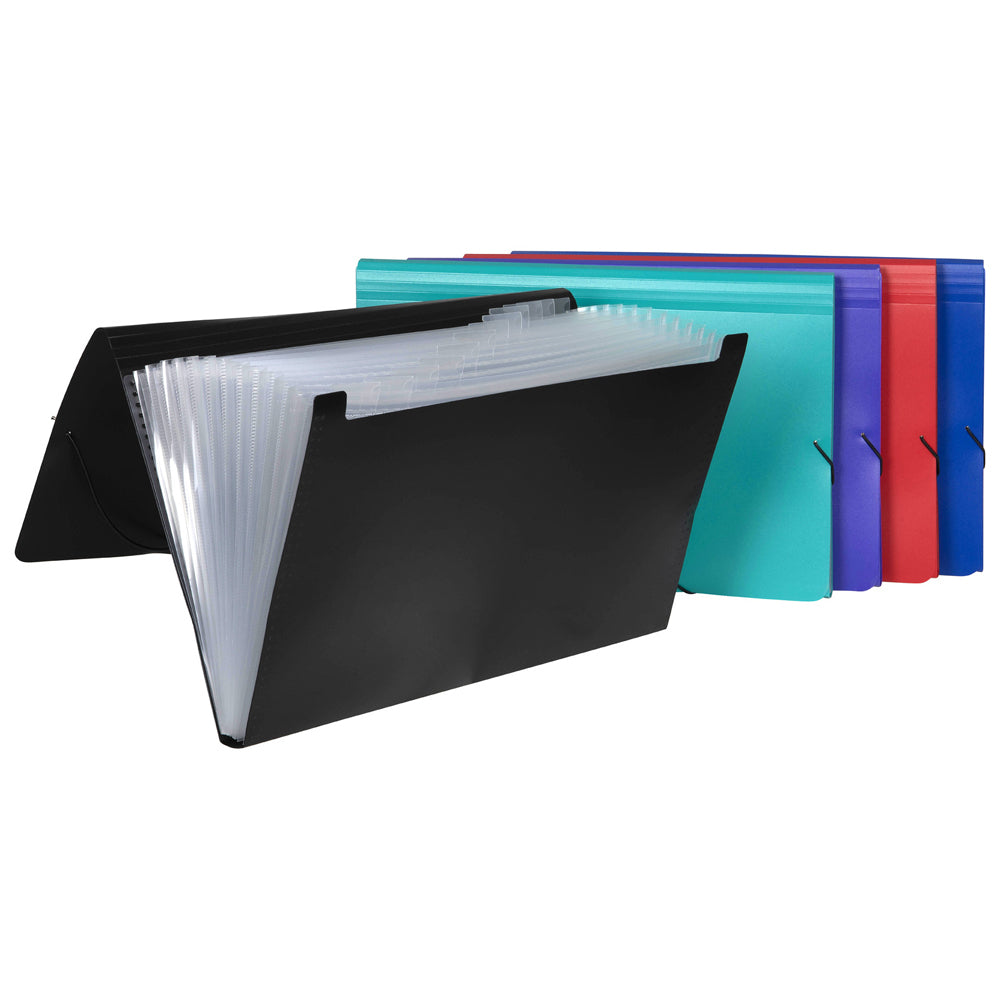 9006599-marbig-12-pocket-pp-foolscap-expanding-file-organiser-assorted