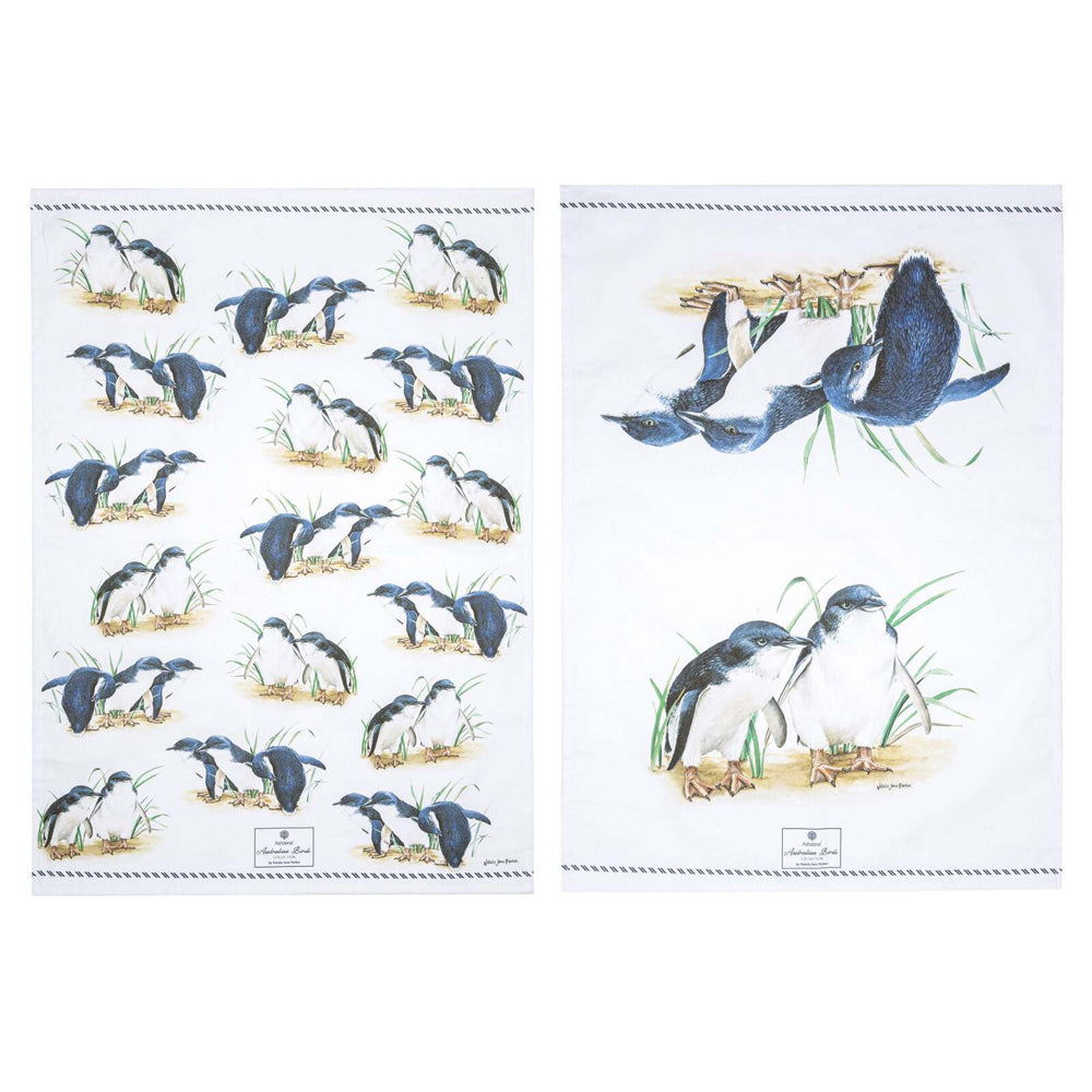 521811-2pk-ashdene-australian-birds-70x50cm-penguins-cotton-kitchen-towel