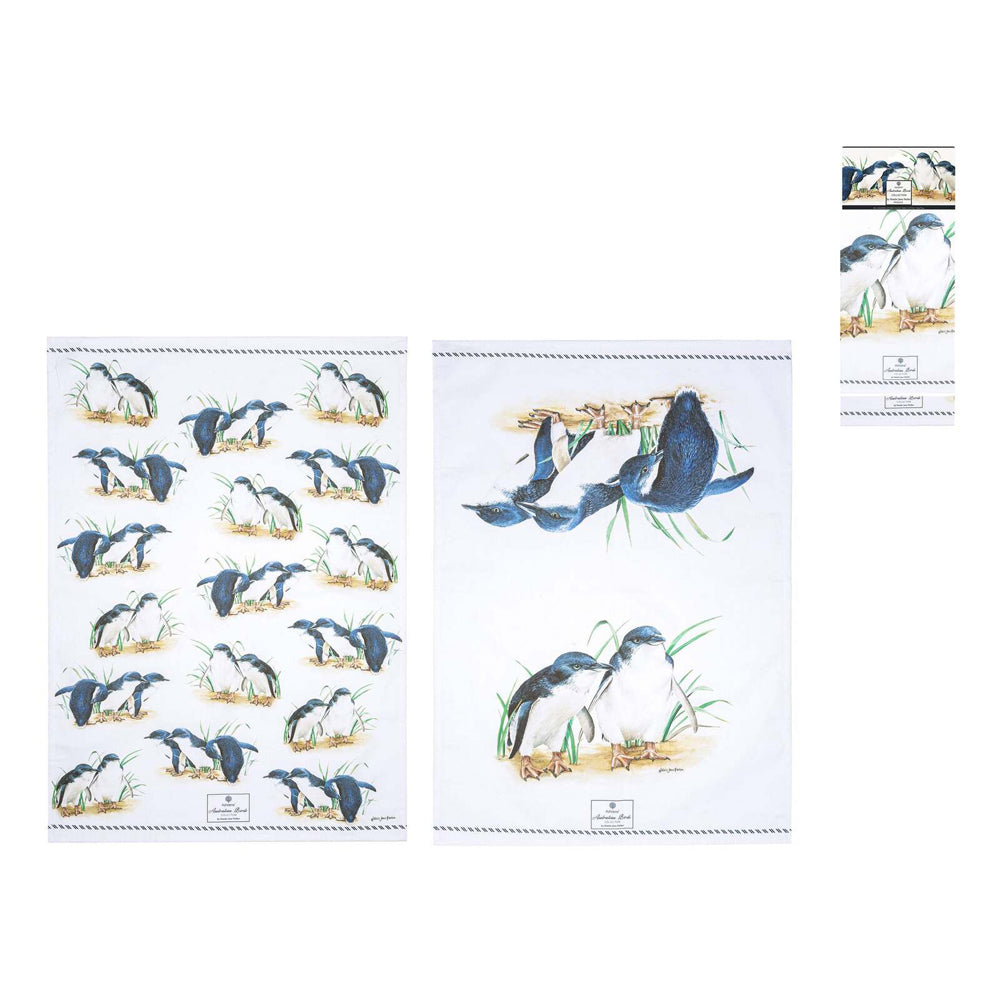 521811-2pk-ashdene-australian-birds-70x50cm-penguins-cotton-kitchen-towel