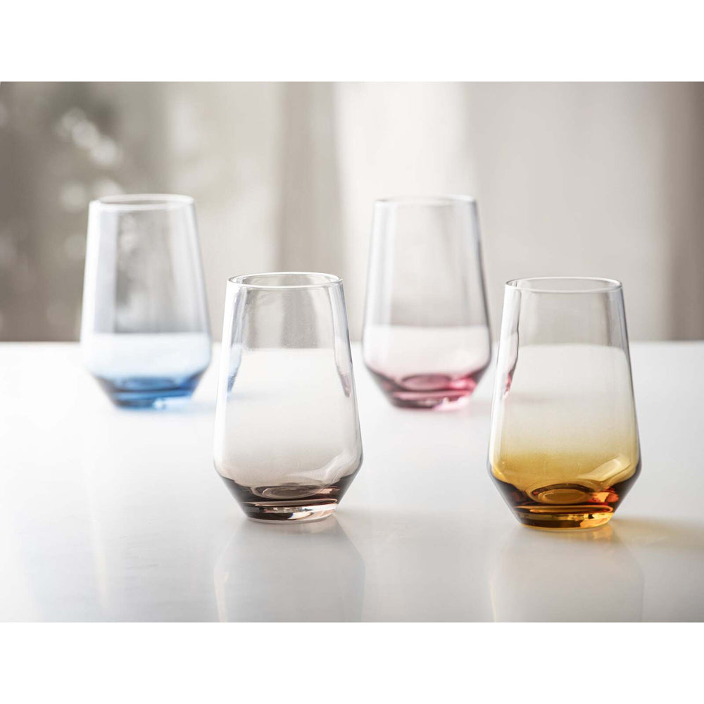 60795-4pk-ladelle-prism-400ml-highball-tumbler-drinkware-set-amber