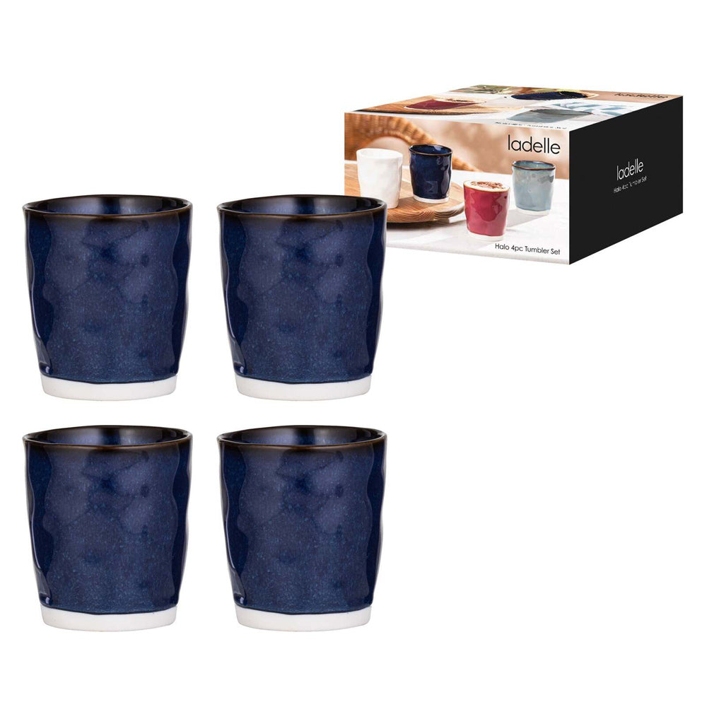 60801-4pk-ladelle-halo-porcelain-9cm-350ml-tumbler-midnight
