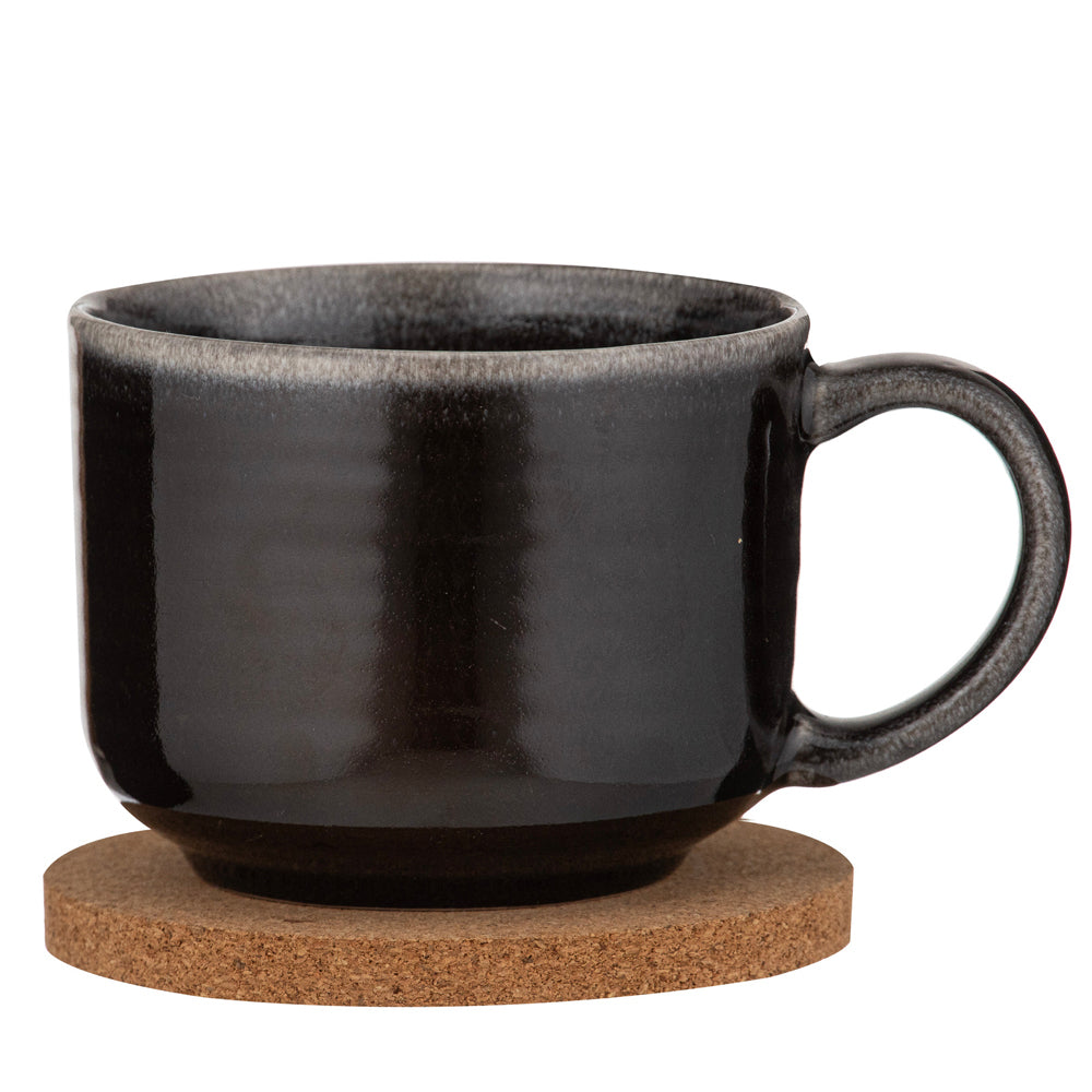 60838-2pc-ladelle-melange-stoneware-cork-500ml-mug-coaster-set-charcoal