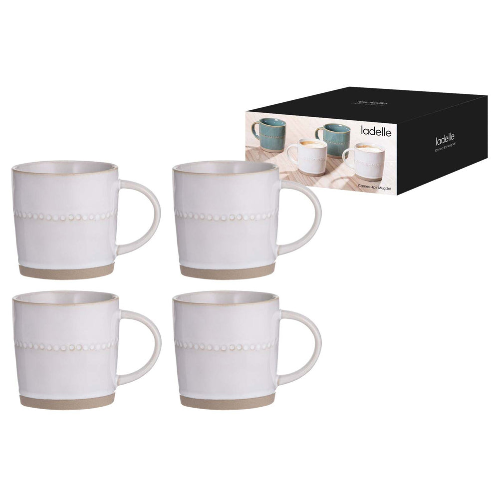 60859-4pk-ladelle-cameo-stoneware-9cm-370ml-mug-cup-ivory
