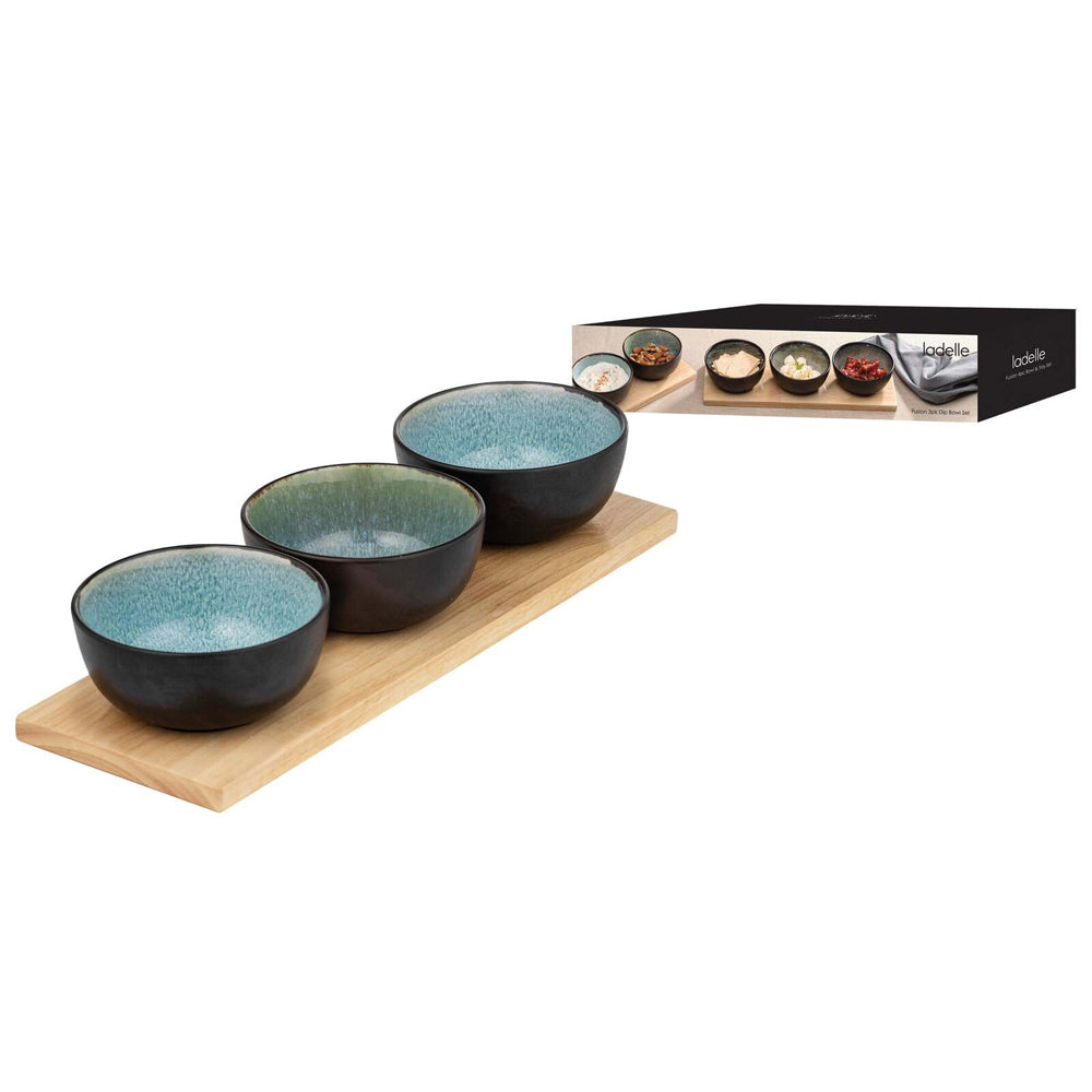 60869-4pc-ladelle-fusion-stoneware-oak-bowl-tray-set-round-teal