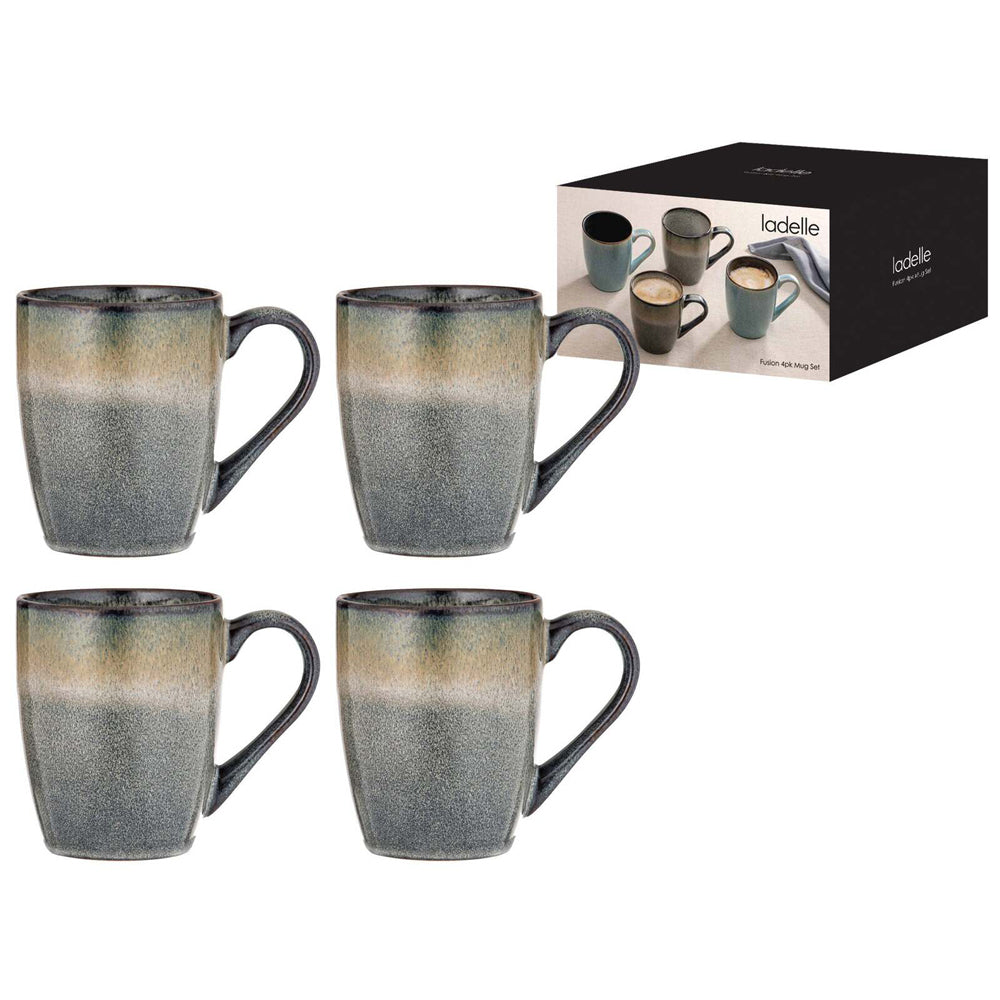 60872-4pk-ladelle-fusion-stoneware-10-5cm-390ml-mug-mocha