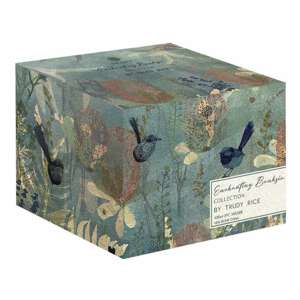 521821-3pc-ashdene-new-bone-china-430ml-enchanting-banksia-mug-infuser-green