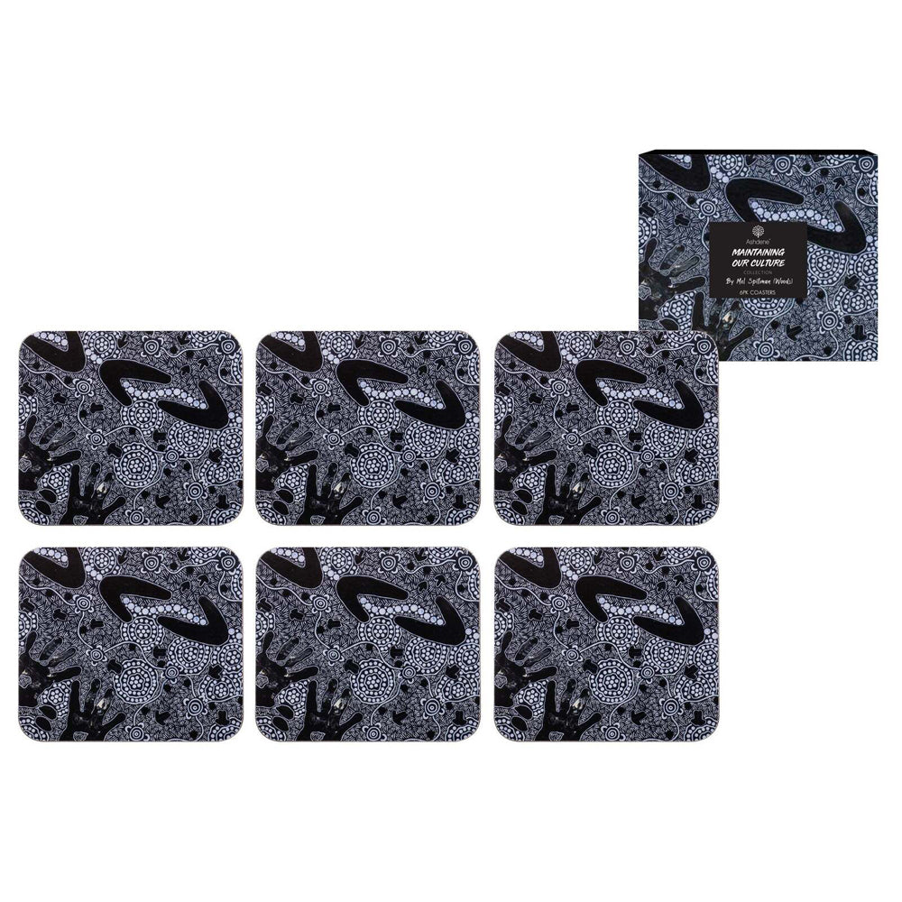 521844-6pc-ashdene-hardboard-cork-maintaining-our-culture-coaster-black