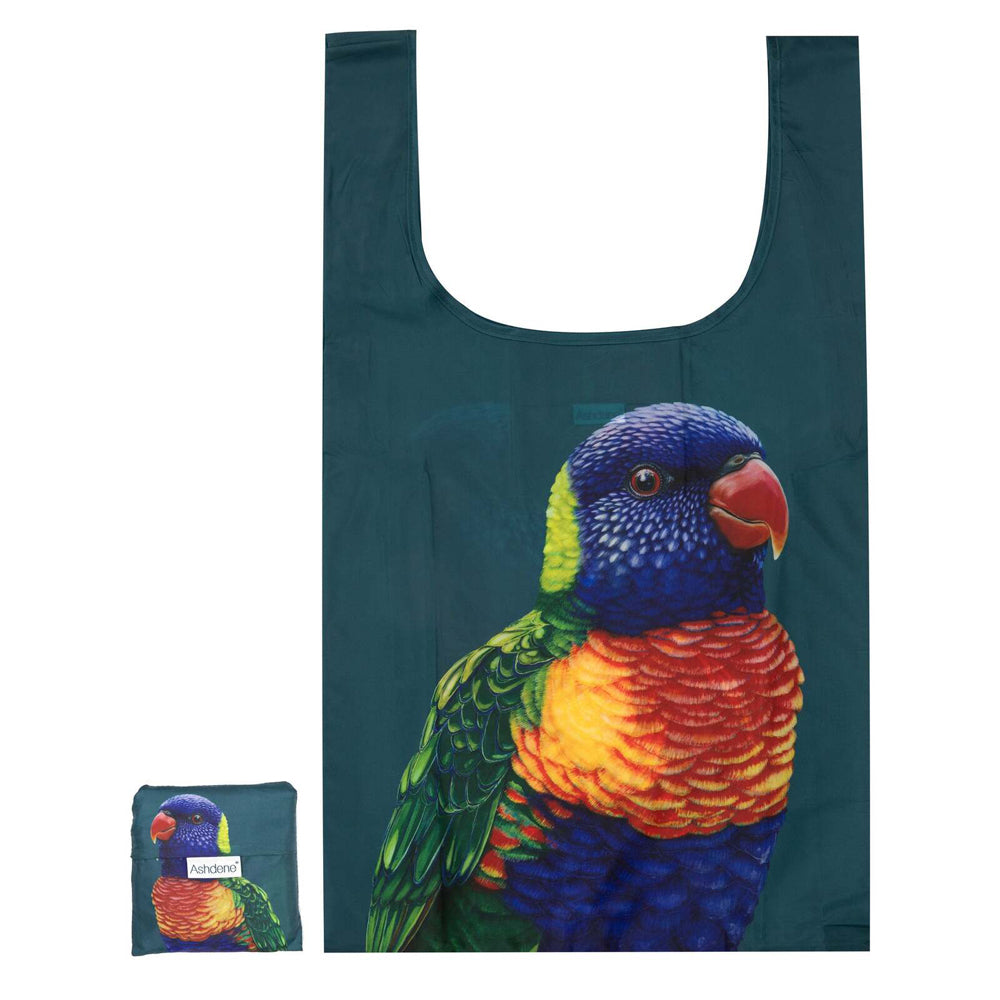 521882-ashdene-plastic-64x36cm-modern-birds-rainbow-lorikeet-shopping-bag