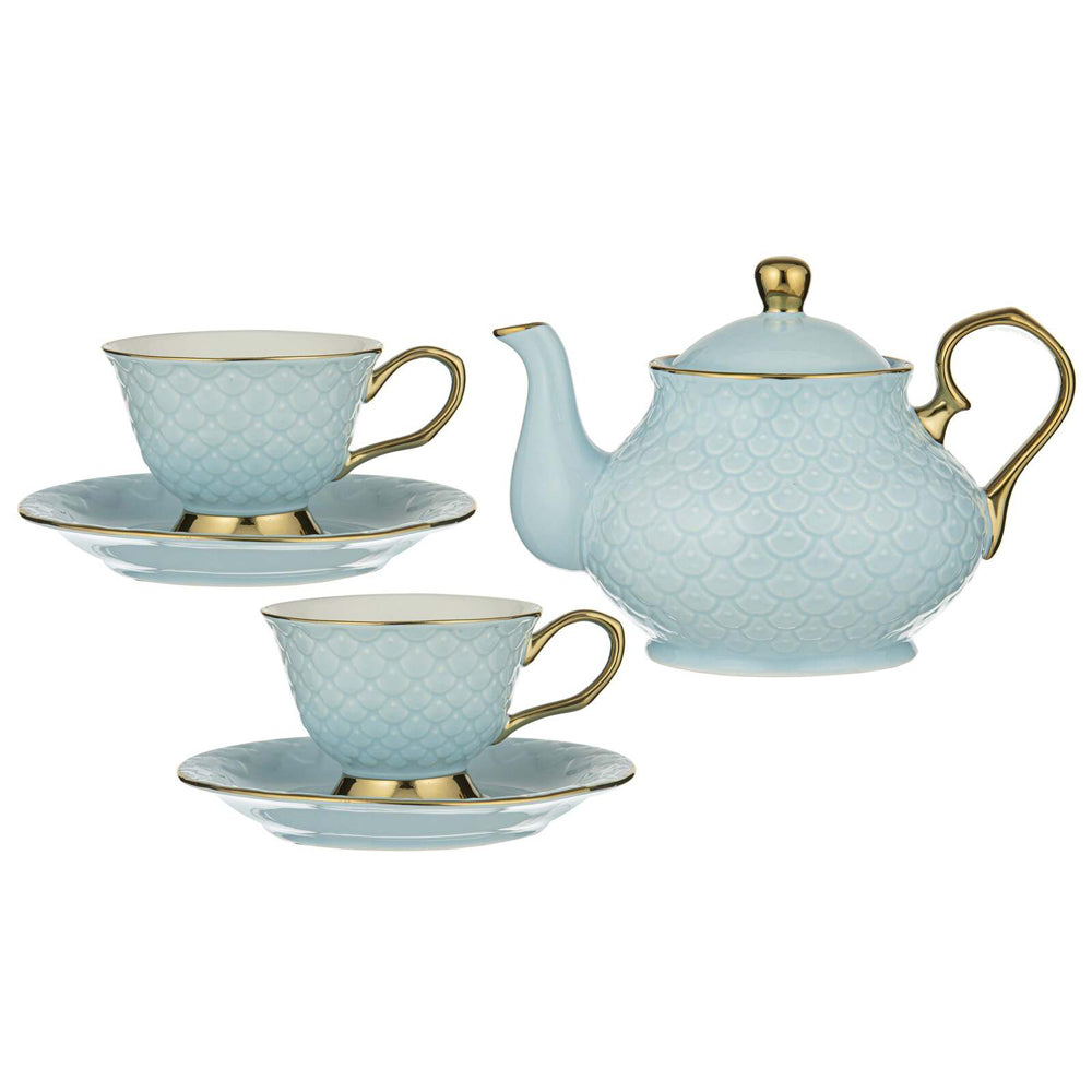 521907-ashdene-new-bone-china-ripple-teapot-2-teacup-set-powder-blue