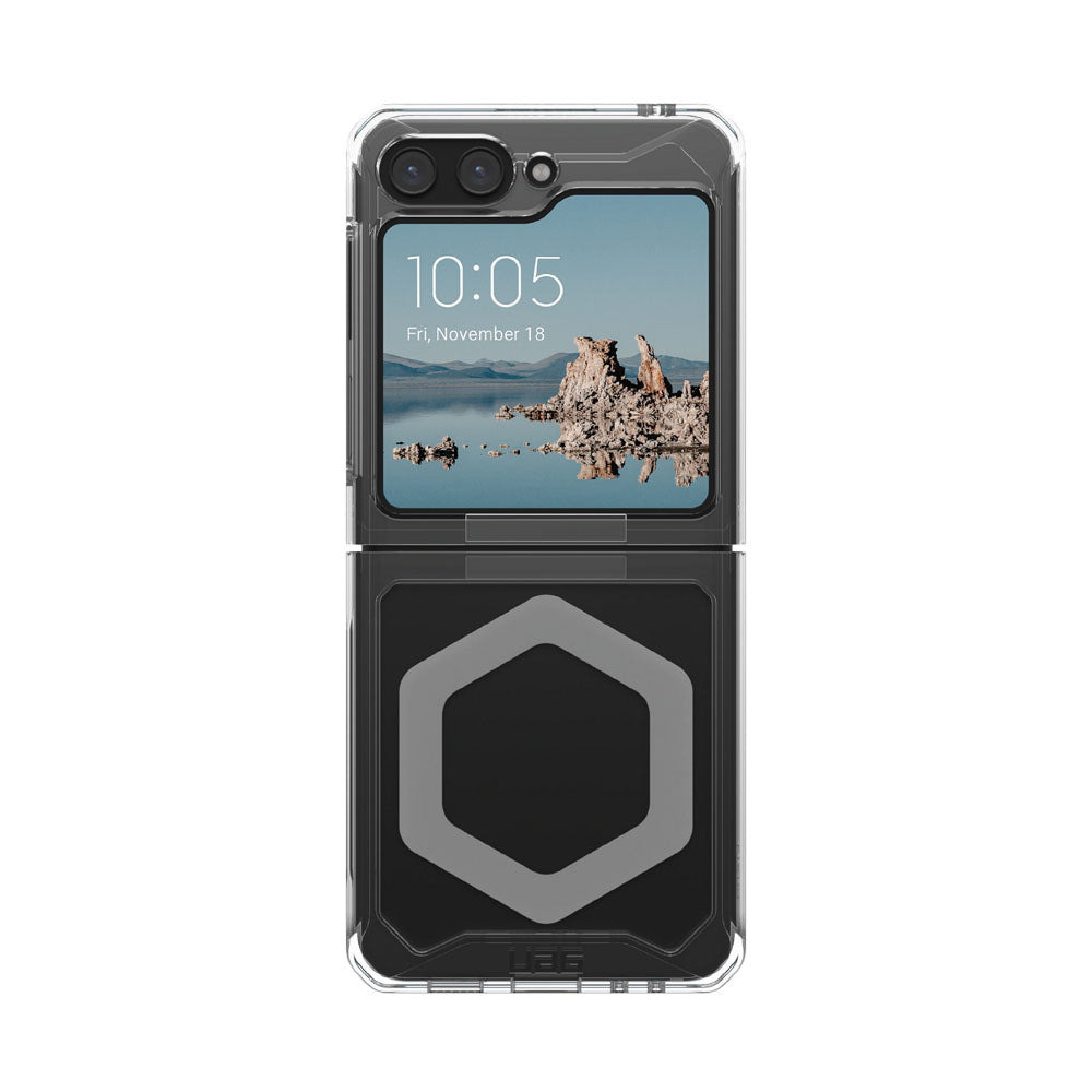 214214114333-urban-armour-gear-plyo-pro-phone-case-cover-for-galaxy-z-flip-5-ice-silver