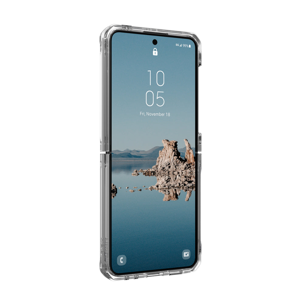 214214114333-urban-armour-gear-plyo-pro-phone-case-cover-for-galaxy-z-flip-5-ice-silver