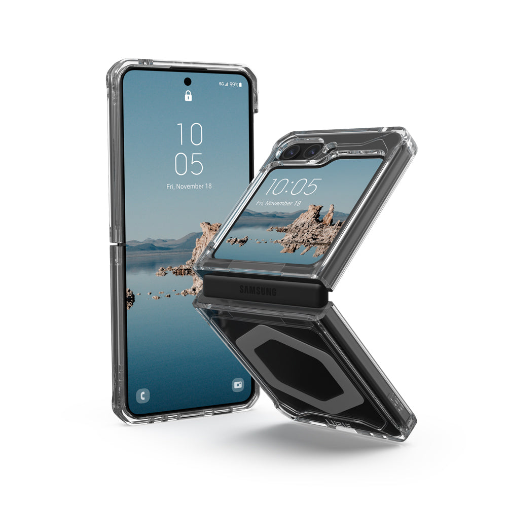 214214114333-urban-armour-gear-plyo-pro-phone-case-cover-for-galaxy-z-flip-5-ice-silver