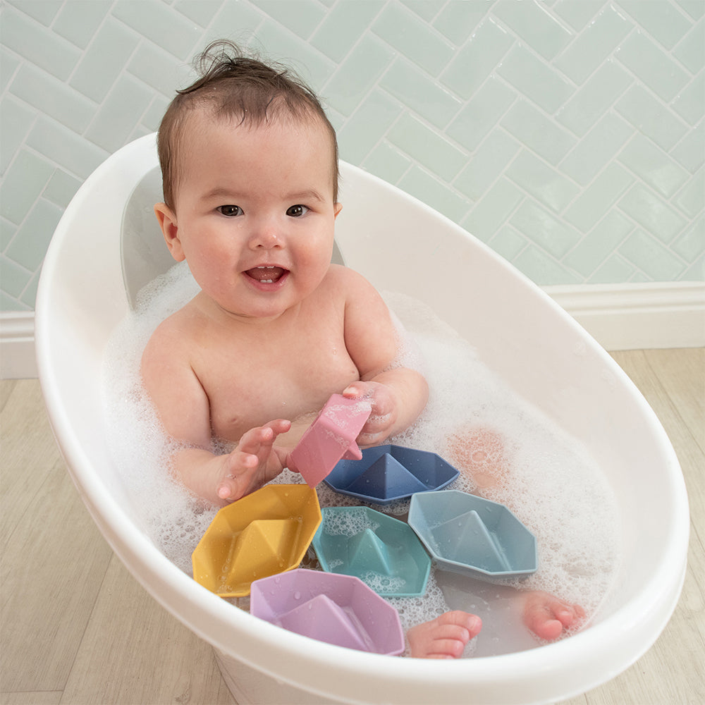 4230392-6pk-playground-10-5cm-origami-silicone-bath-boats-toy