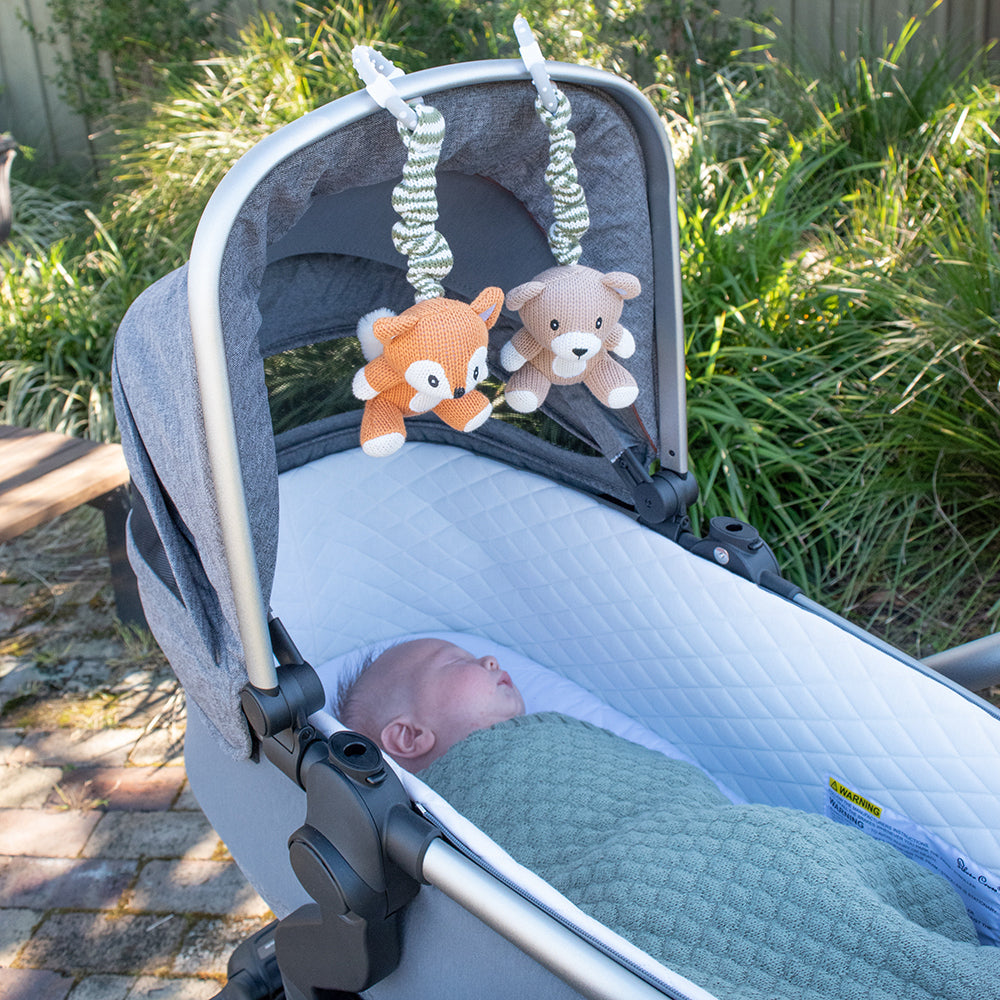4235123-2pk-living-textiles-25cm-cotton-knit-bear-fox-stroller-toy