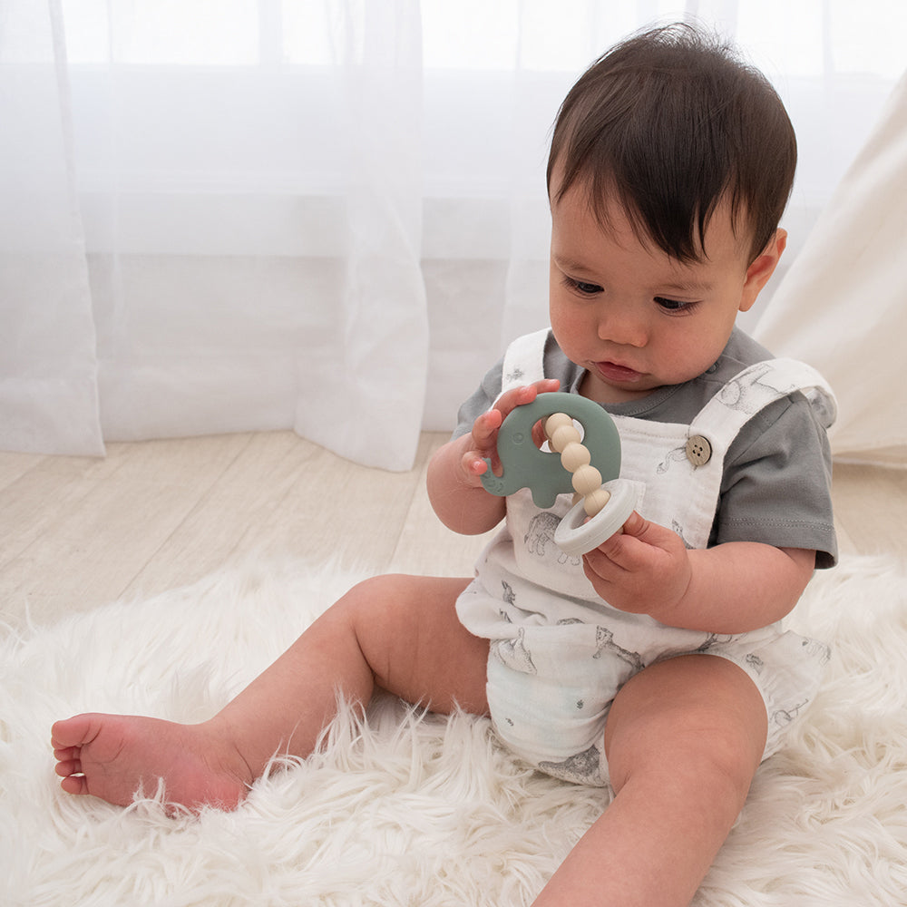 4236112-playground-baby-11cm-silicone-beechwood-elephant-teether-3m-sage
