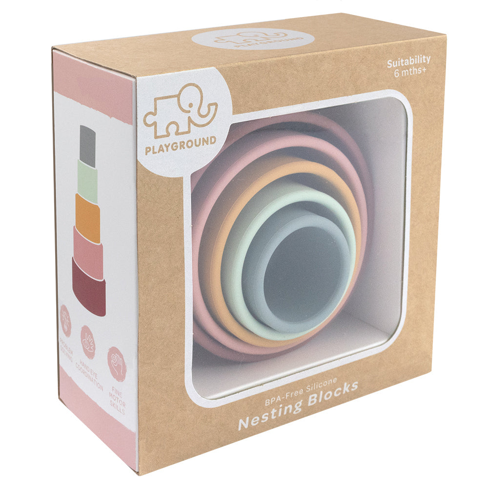 4237105-playground-round-silicone-nesting-blocks-baby-infant-6m