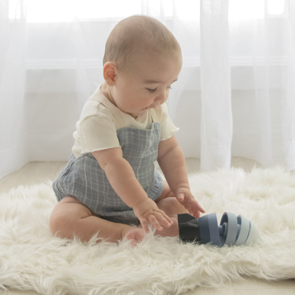 4237109-playground-11cm-silicone-rocket-stacking-puzzle-baby-infant-toy-6m