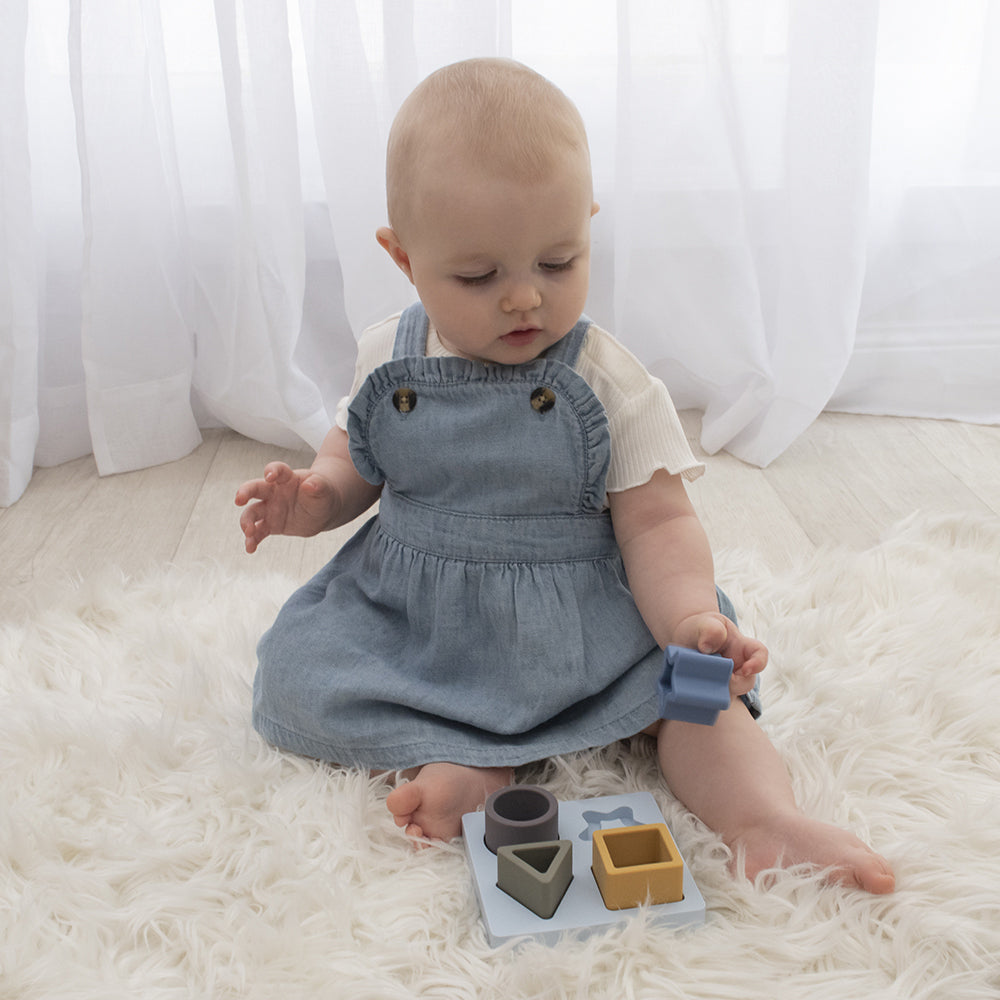 4238100-playground-steel-blue-12cm-silicone-shape-puzzle-baby-infant-toy-6m