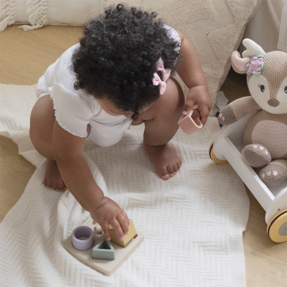 4238101-playground-rose-12cm-silicone-shape-puzzle-baby-infant-toy-6m