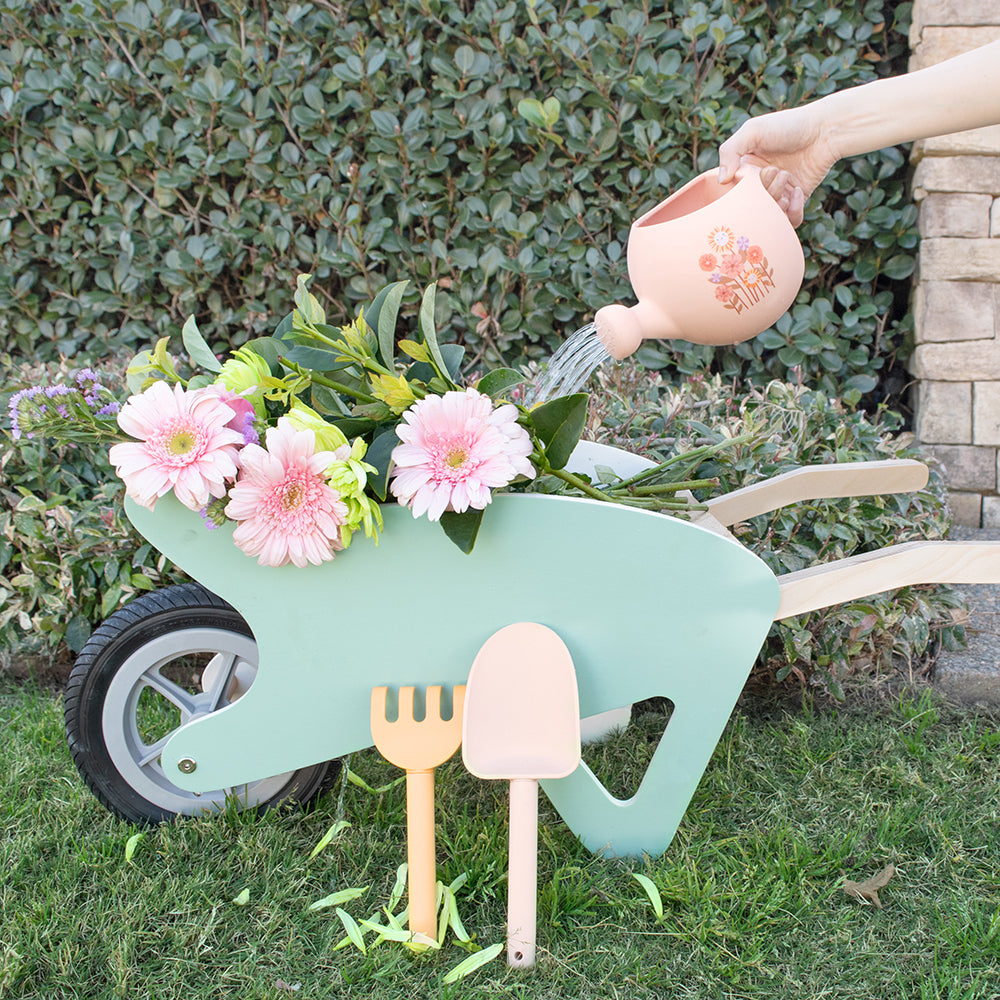 4238391-3pc-playground-my-first-garden-watering-can-rake-spade-set-toy-pink-flowers