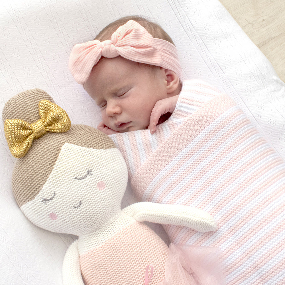 4322845-living-textiles-baby-85cm-cotton-knitted-stripe-blanket-blush-white