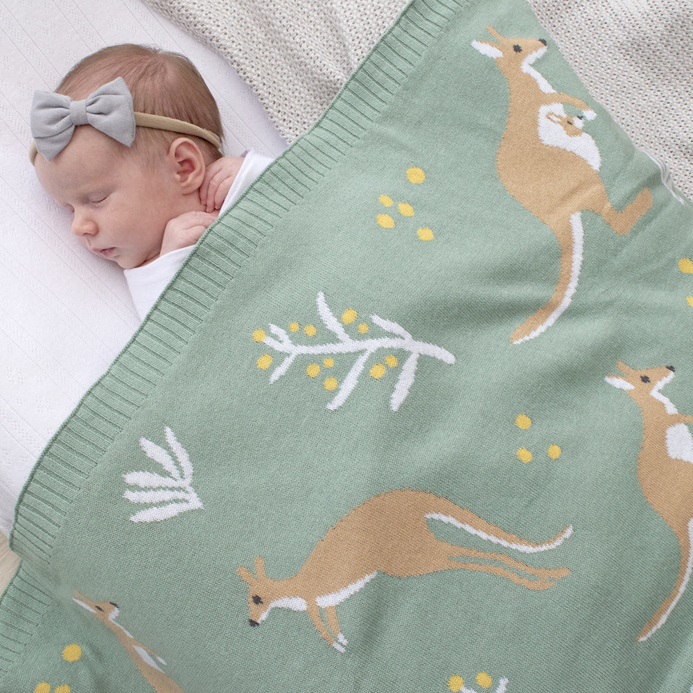4323001-living-textiles-australiana-85cm-cotton-baby-blanket-kangaroo-green