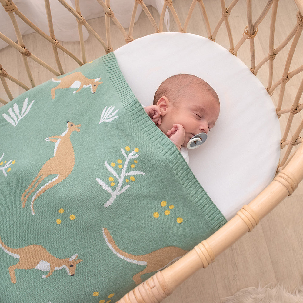 4323001-living-textiles-australiana-85cm-cotton-baby-blanket-kangaroo-green