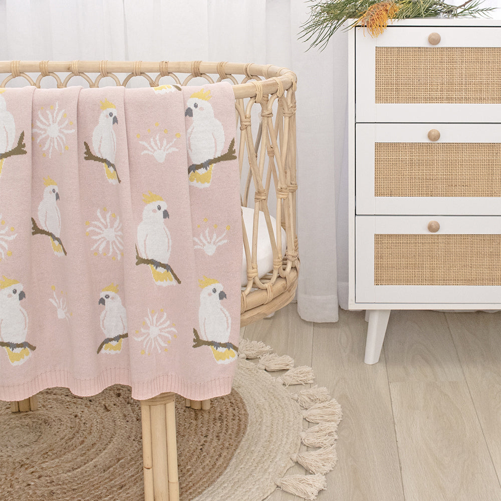 4323002-living-textiles-australiana-85cm-cotton-baby-blanket-cockatoo-blush