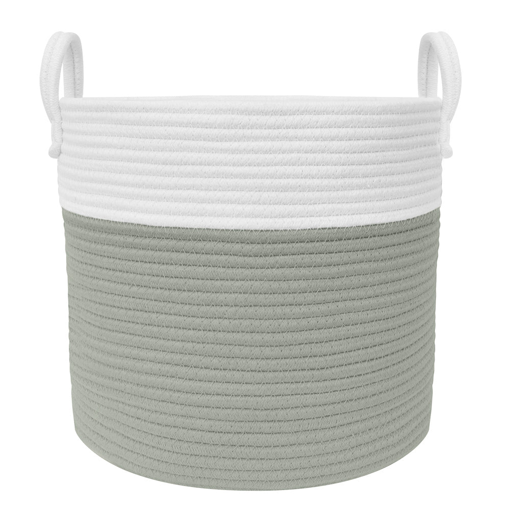 6611253-living-textiles-35cm-cotton-rope-hamper-medium-white-sage