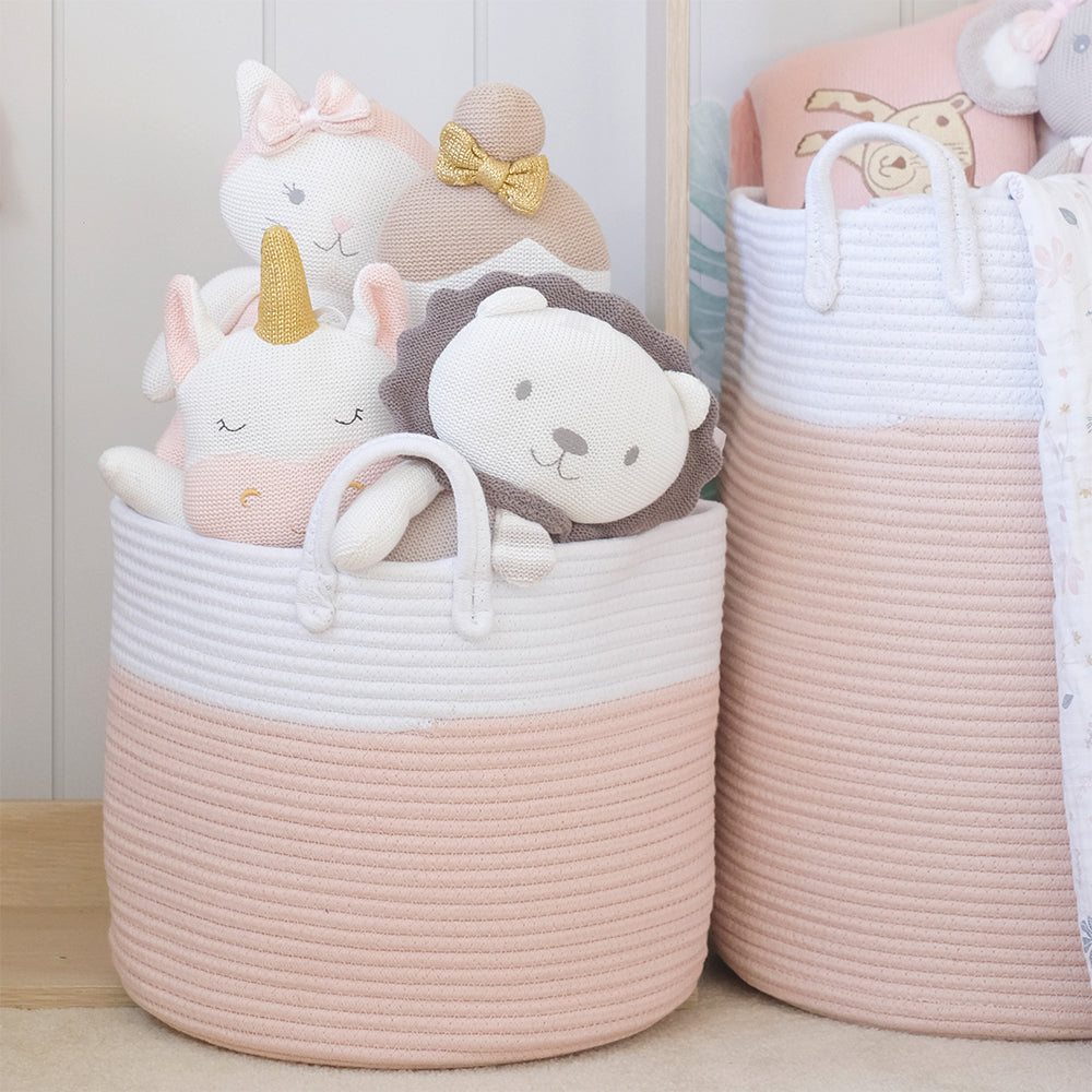 6611255-living-textiles-35cm-cotton-rope-hamper-medium-white-blush