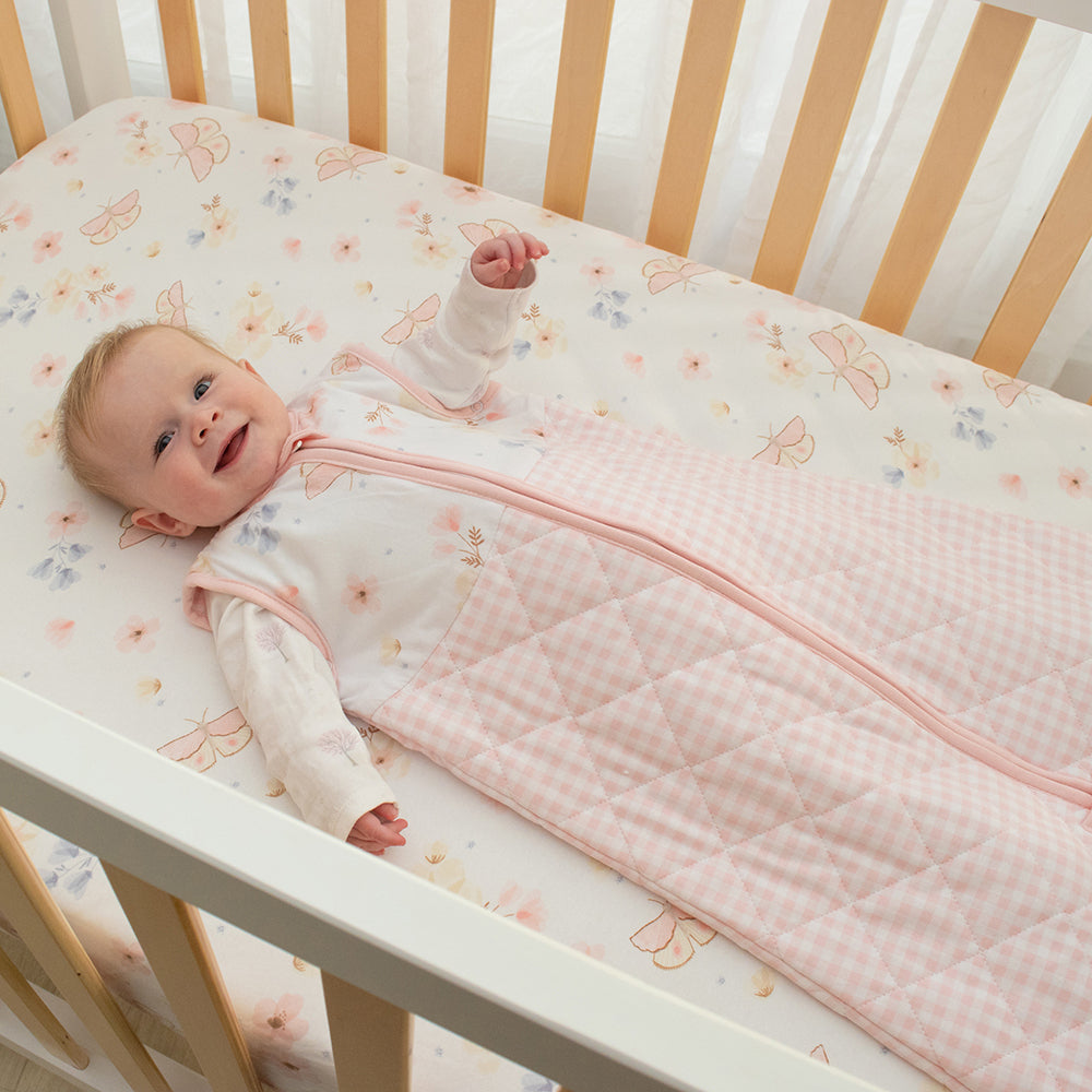 Smart Sleep 2.5TOG Quilted Sleeping Bag Baby 18-36m - Butterfly Garden