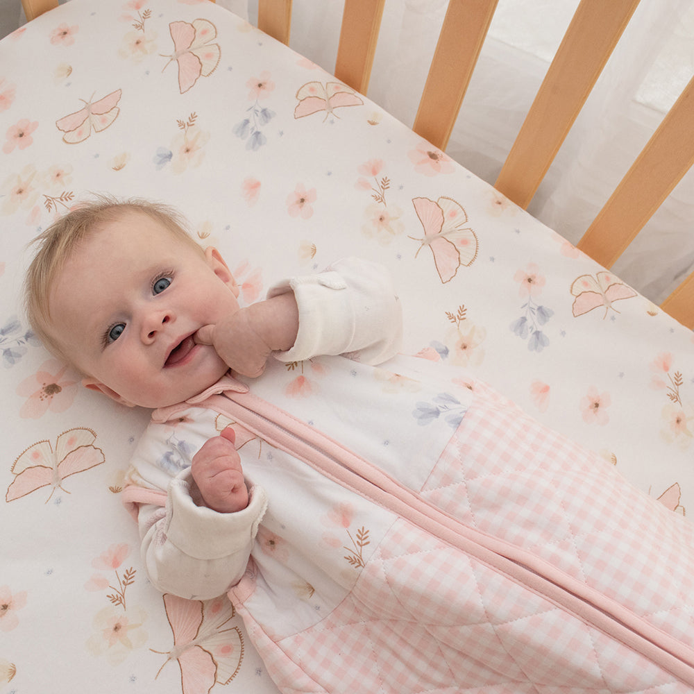 Smart Sleep 2.5TOG Quilted Sleeping Bag Baby 18-36m - Butterfly Garden