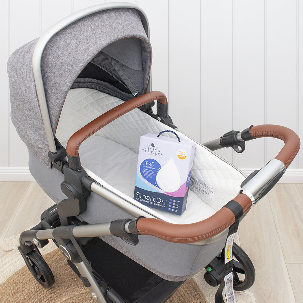 Smart-Dri Baby 74cm Waterproof Pram/Moses Bassinet Mattress Protector White