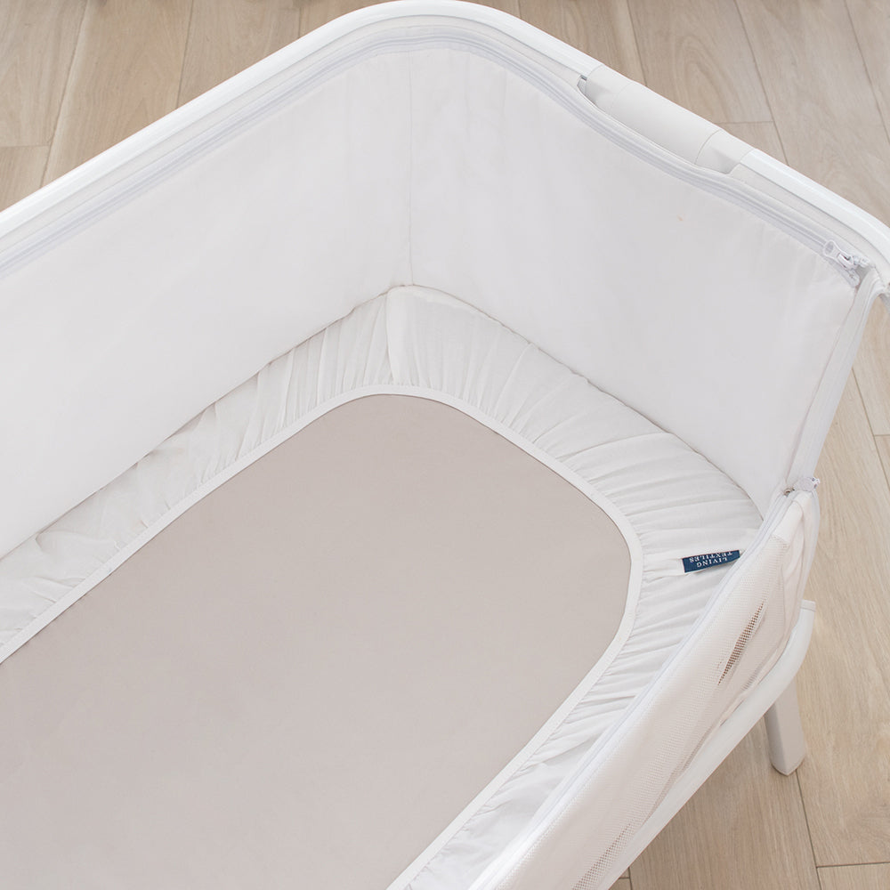 Smart-Dri 92cm Baby Waterproof Bedside Bassinet Mattress Protector - White
