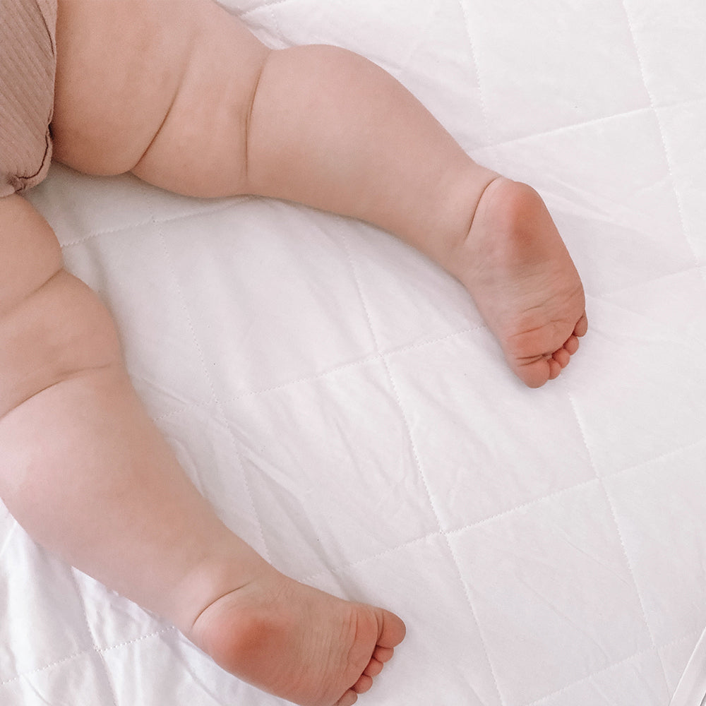 Smart-Dri Baby 132cm Waterproof Cot Mattress Protector Large - White