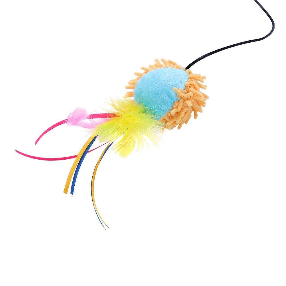 36119-paws-claws-45cm-tassel-cat-kitten-pet-toy-dangler-assorted