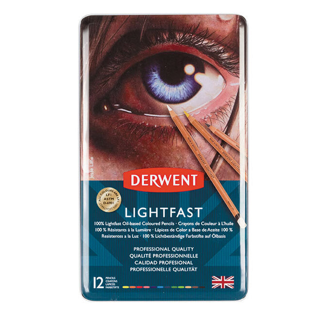 2302719-12pk-derwent-lightfast-drawing-colouring-oil-based-coloured-pencil-w-tin