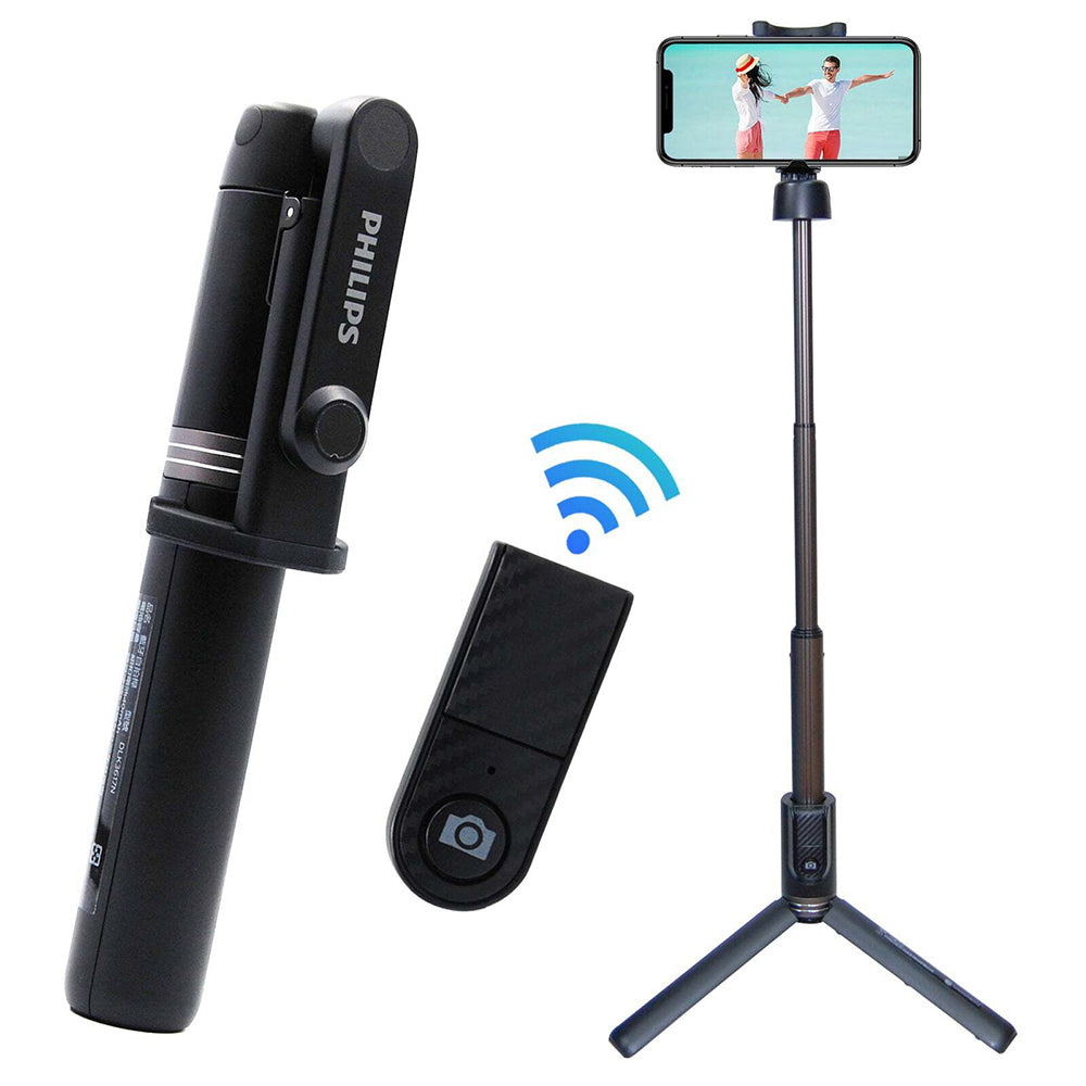 4895229100626-philips-flexible-tripod-selfie-stick-w-bluetooth-remote-for-iphone-black