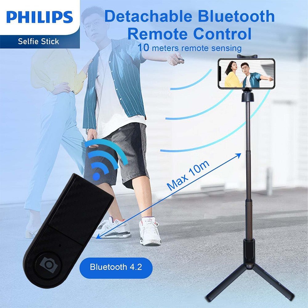4895229100626-philips-flexible-tripod-selfie-stick-w-bluetooth-remote-for-iphone-black